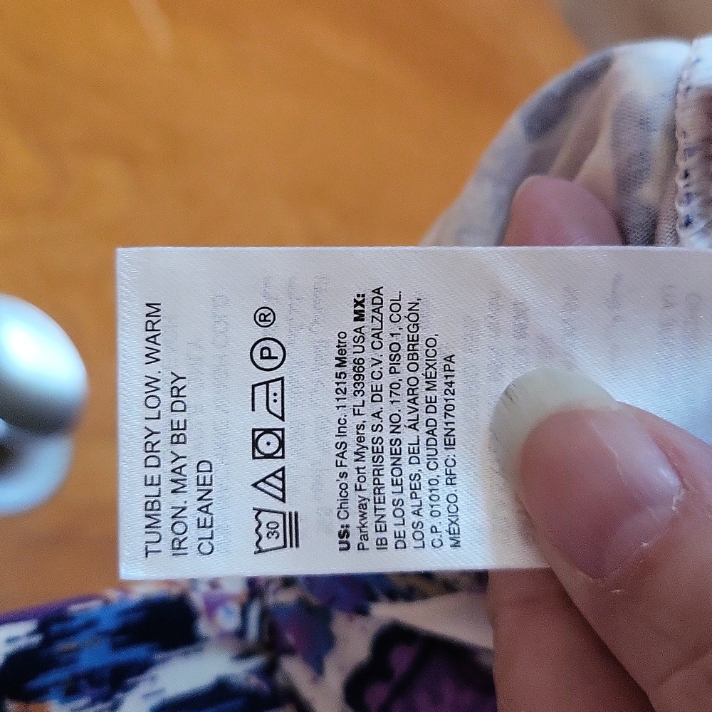 CHICO'S Purple Paisley Women's Dress - Picture 6 of 8